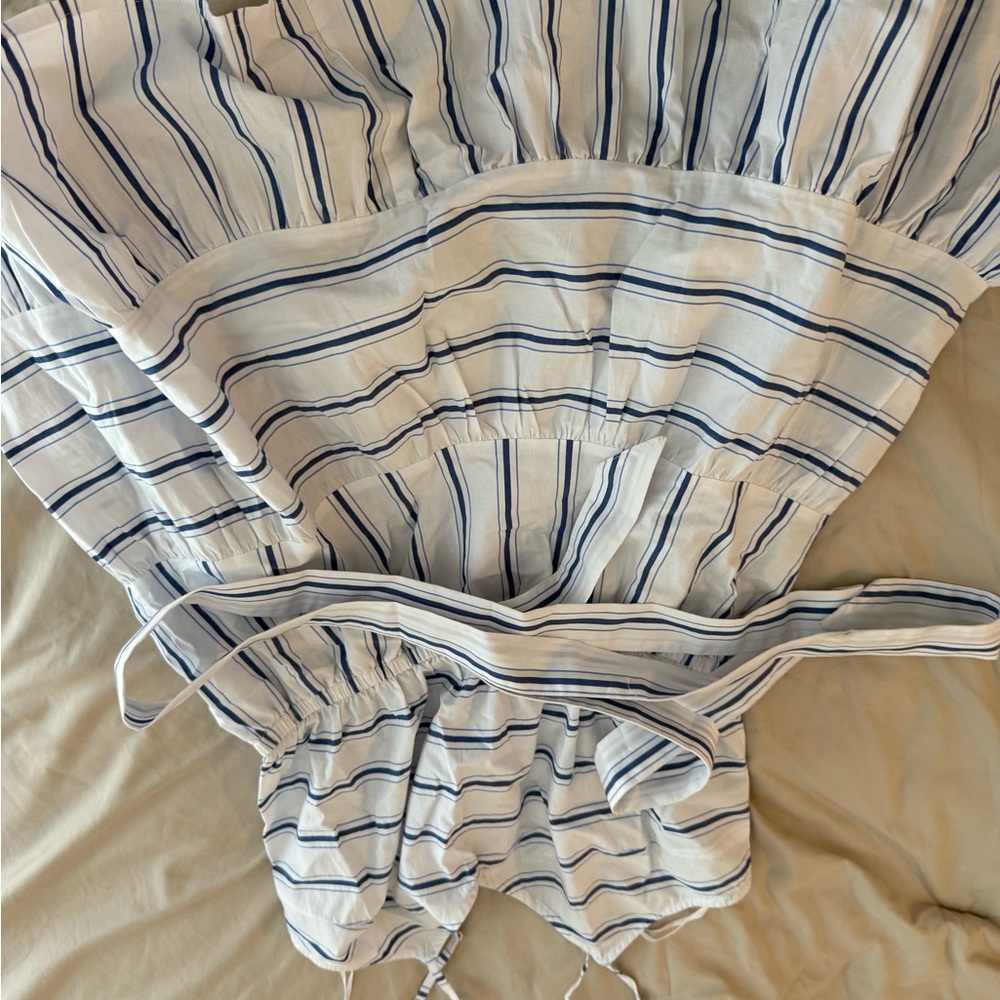 Striped Blue and White Dress